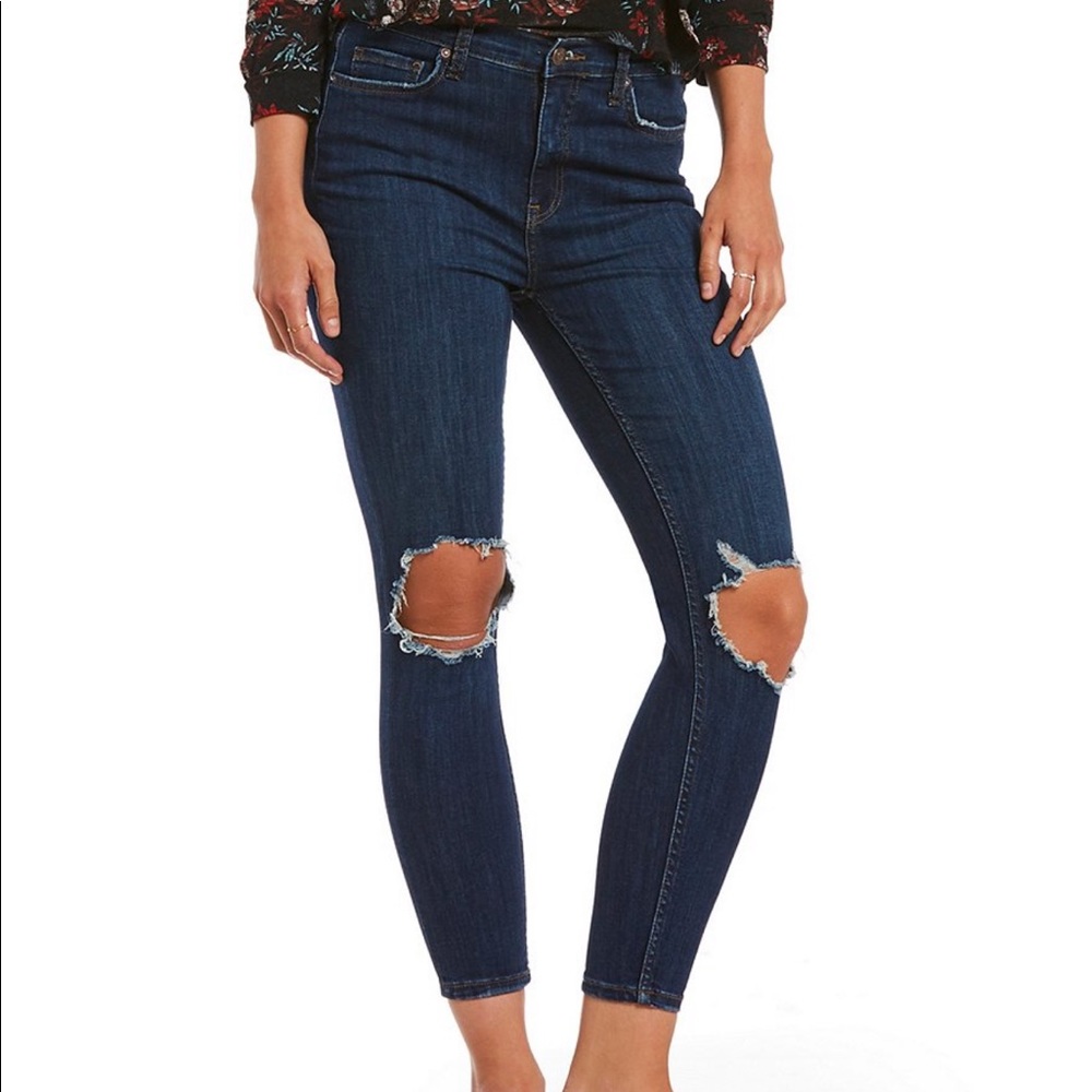 Free People busted knee skinny jeans